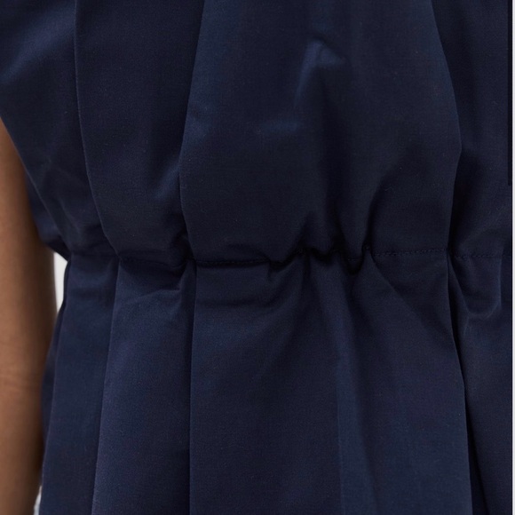 STAUD Navy Strapless ruffle tube Top navy blue XS extra small NWT NEW TAGS - Picture 6 of 8